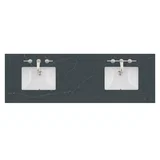72" Double Top, 3CM Charcoal Soapstone Silestone w/ Sink