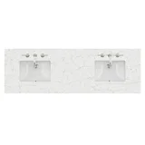 72" Double Top, 3 CM Eternal Jasmine Pearl Quartz w/ Sink