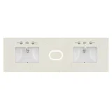 72" Double Top, 3CM Siberian Silestone w/ Sink & FreePower Wireless Charger