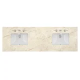 72" Double Top, 3CM Tajnar Eclos w/ Sink