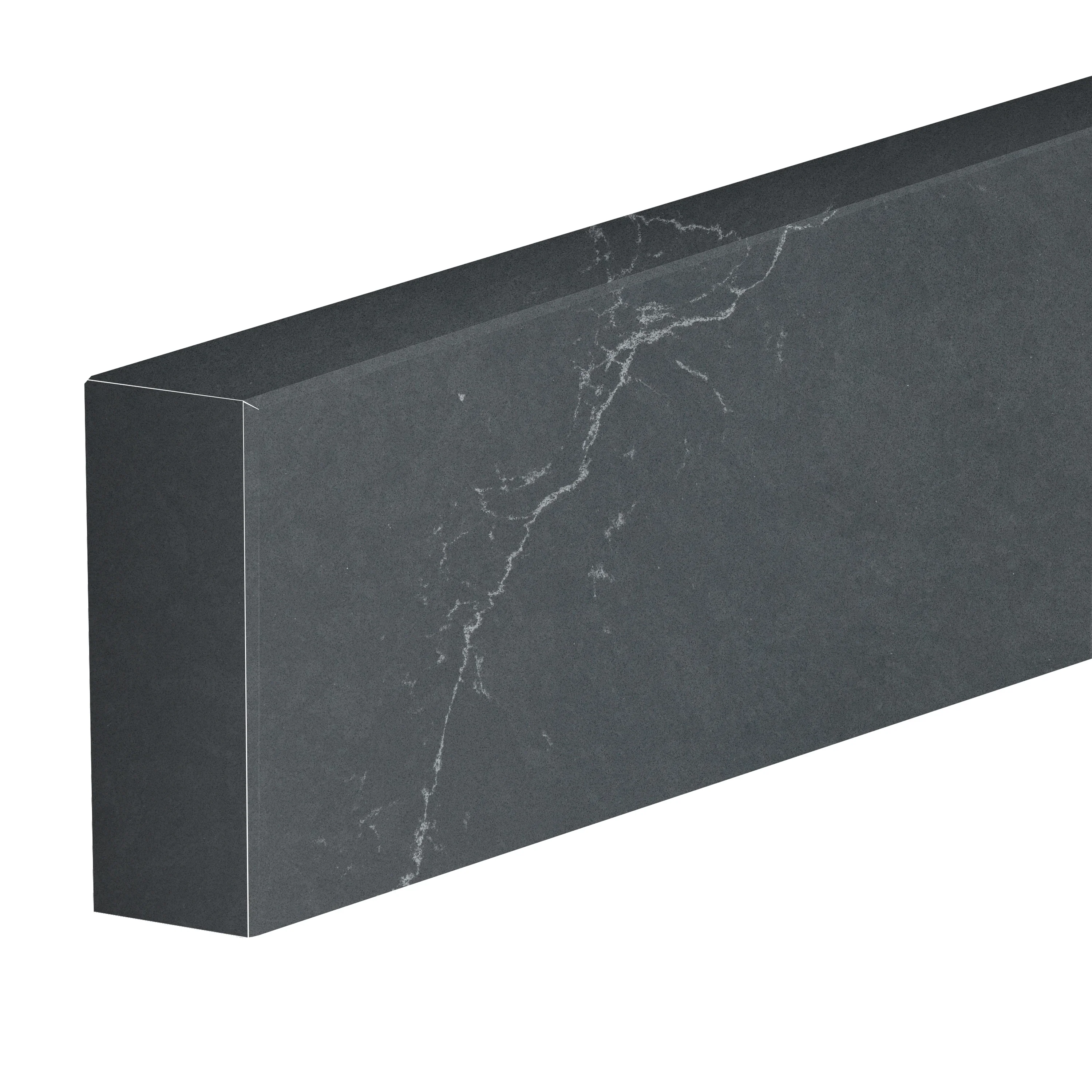 30" Backsplash, 3 CM Charcoal Soapstone