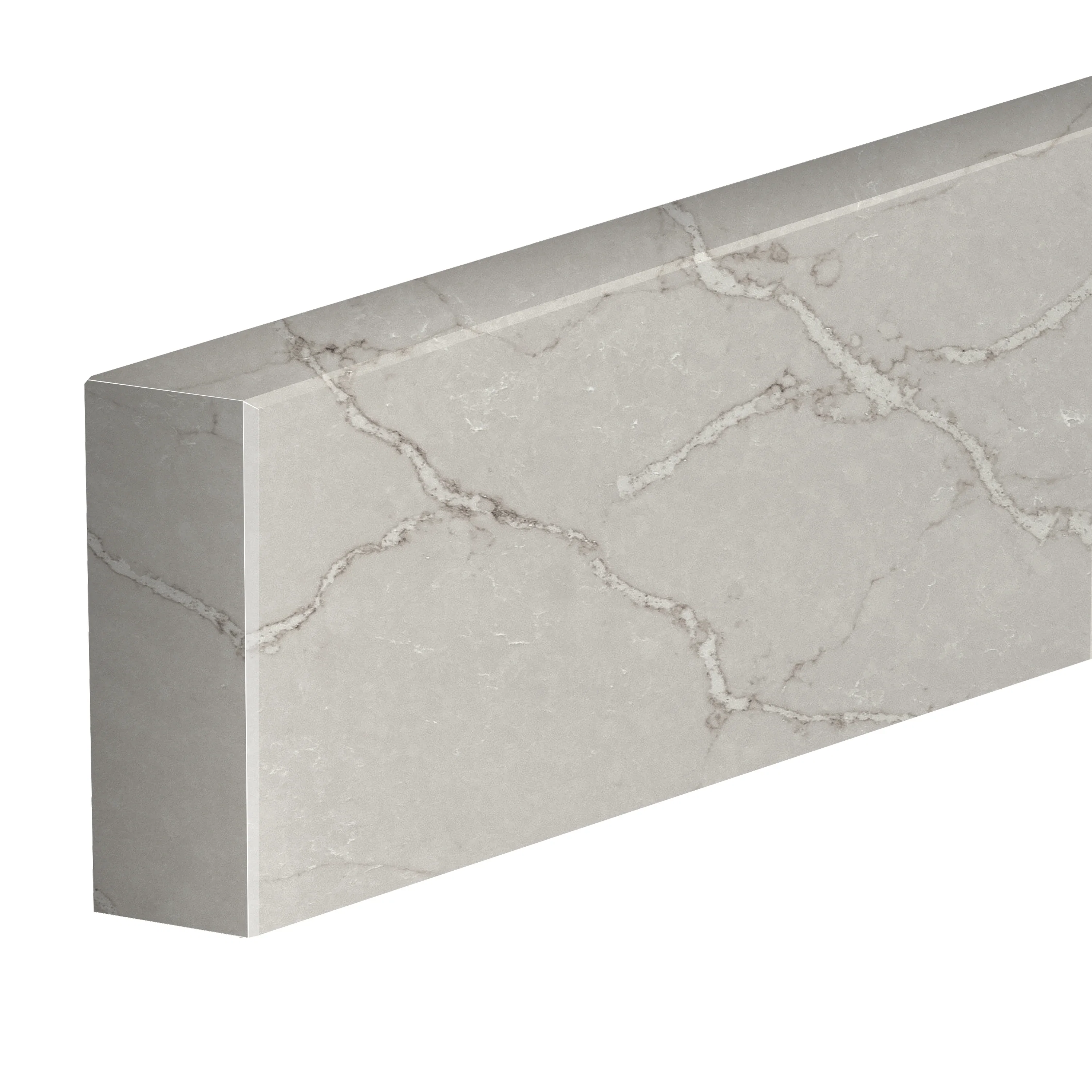 72" Backsplash, 3 CM Victorian Silver