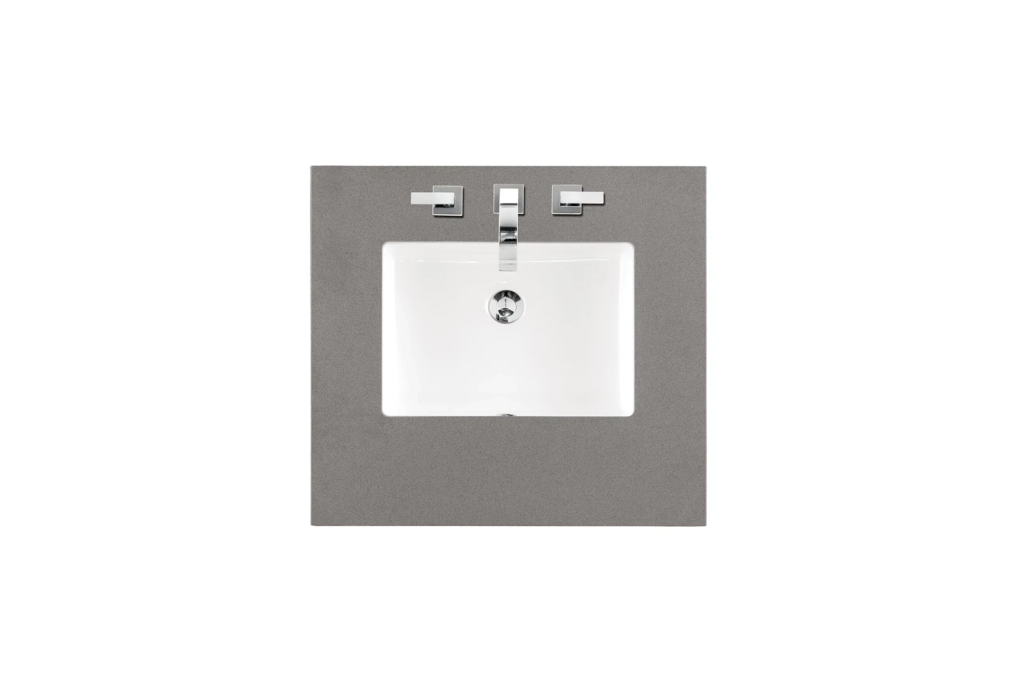 26" Single Top, 3 CM Grey Expo Silestone w/ Sink