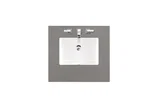 26" Single Top, 3 CM Grey Expo Silestone w/ Sink