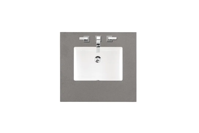 26" Single Top, 3 CM Grey Expo Silestone w/ Sink