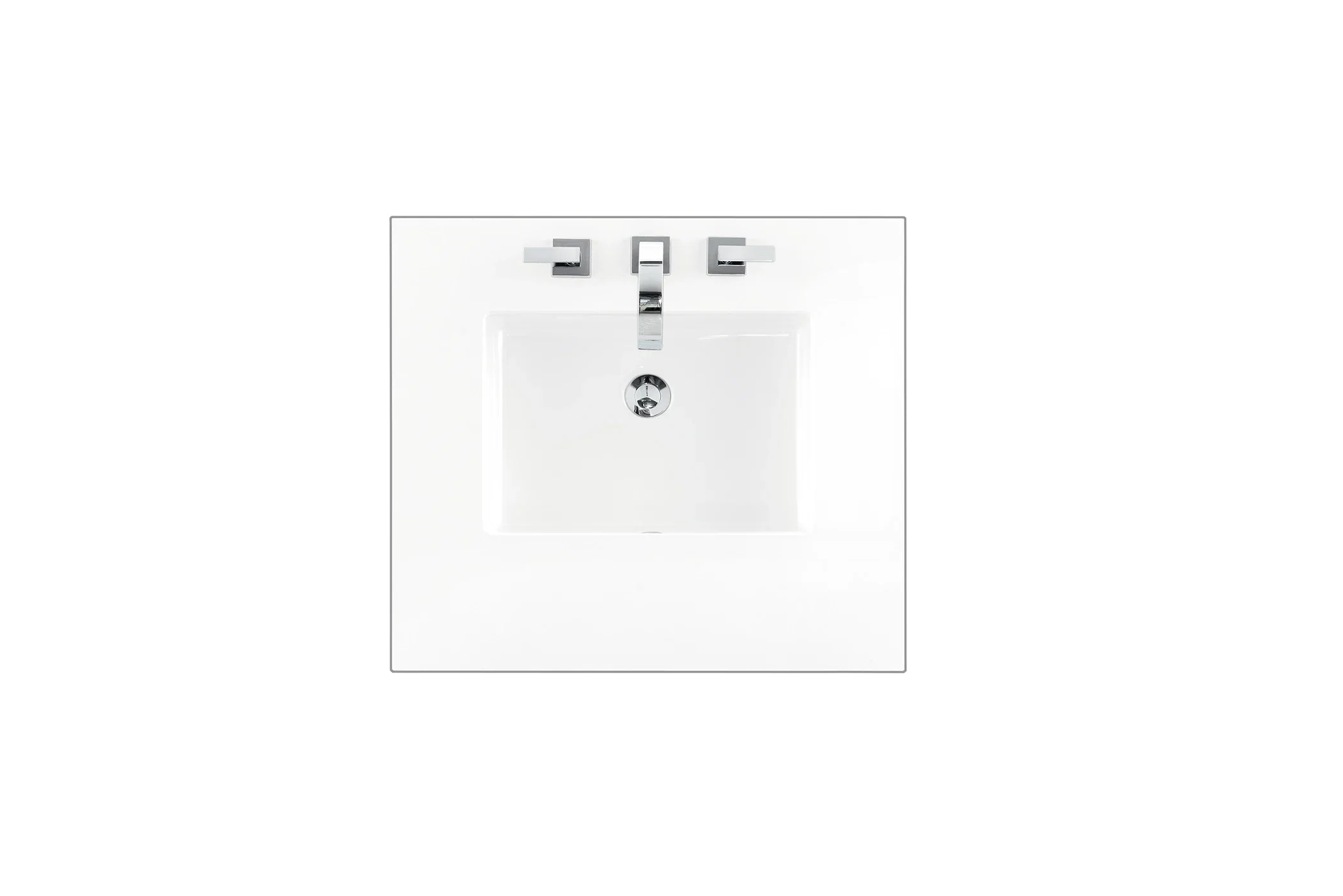 26" Single Top, 3 CM White Zeus Silestone w/ Sink