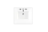 26" Single Top, 3 CM White Zeus Silestone w/ Sink