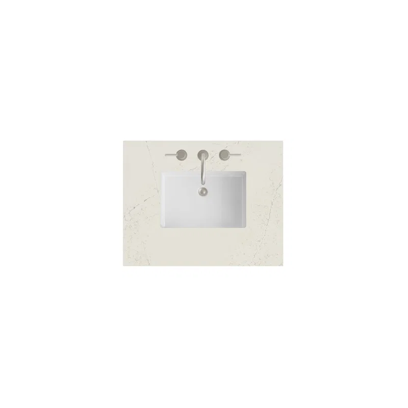 30" Single Top, 3CM Siberian Silestone w/ Sink