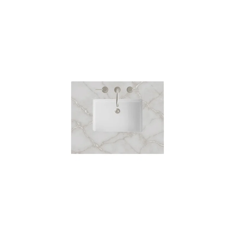 30" Single Top, 3 CM Victorian Silver Silestone w/ Sink