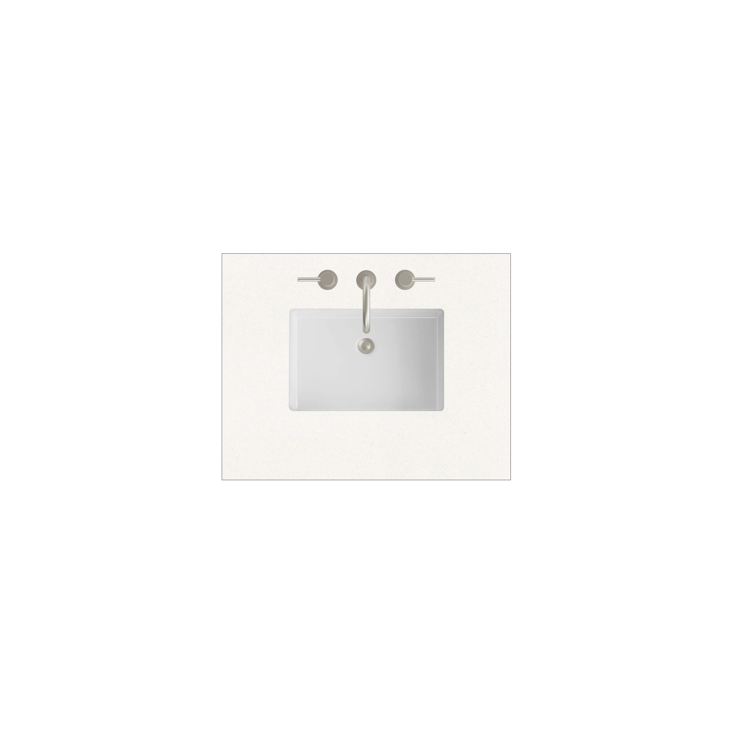 30" Single Top, 3 CM White Zeus Silestone w/ Sink