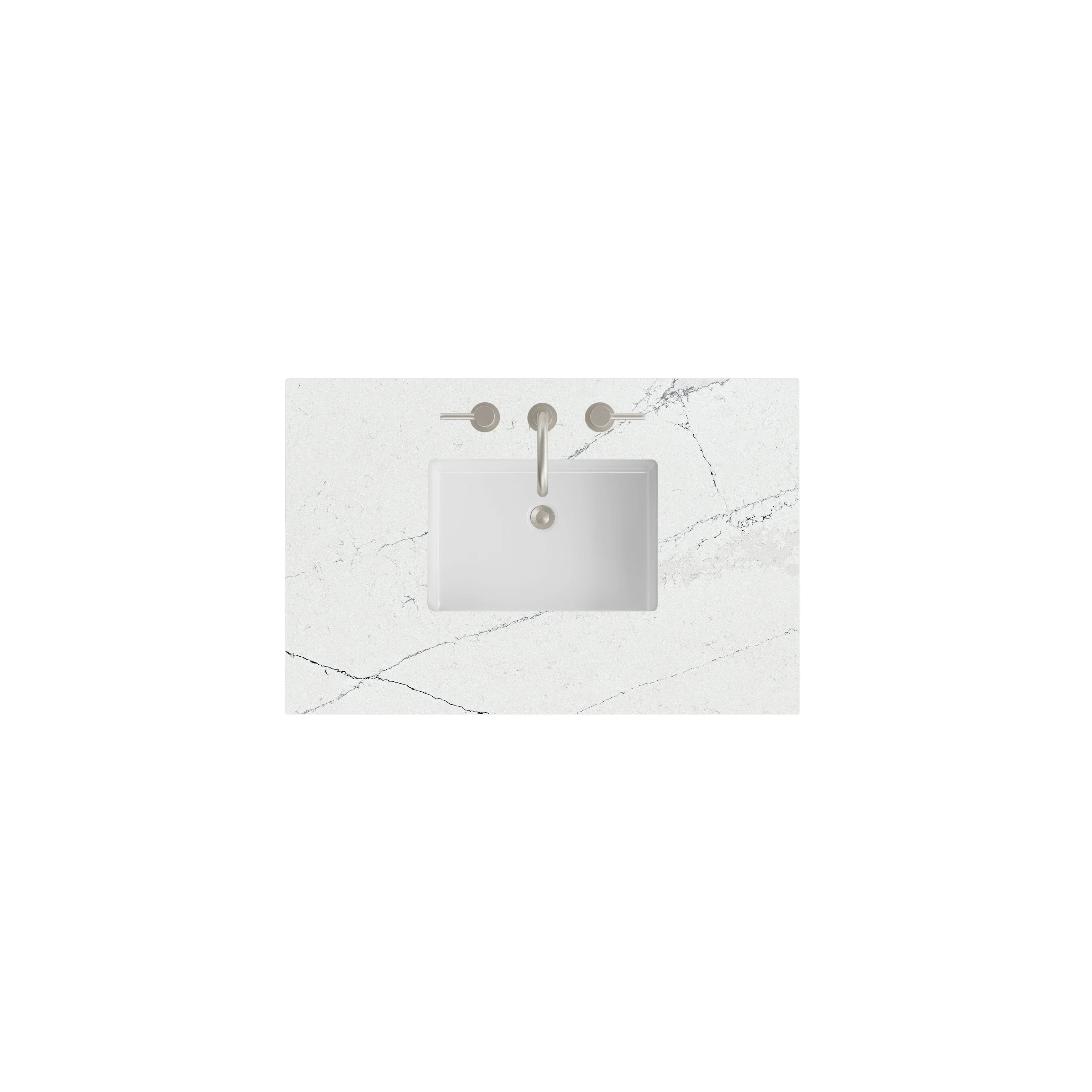 36" Single Top, 3 CM Ethereal Noctis Silestone w/ Sink