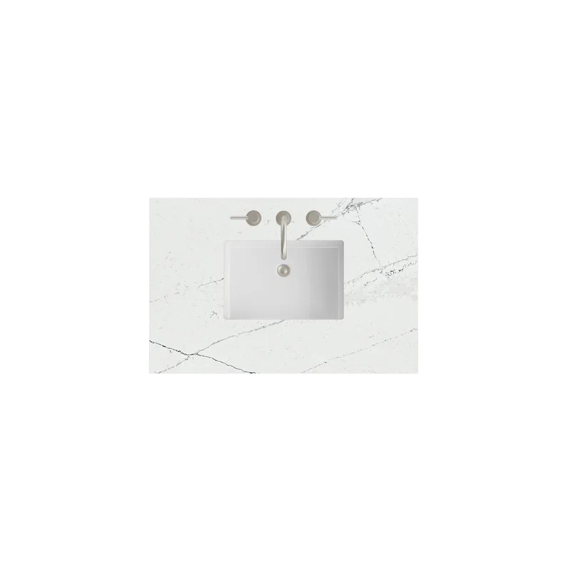 36" Single Top, 3 CM Ethereal Noctis Silestone w/ Sink