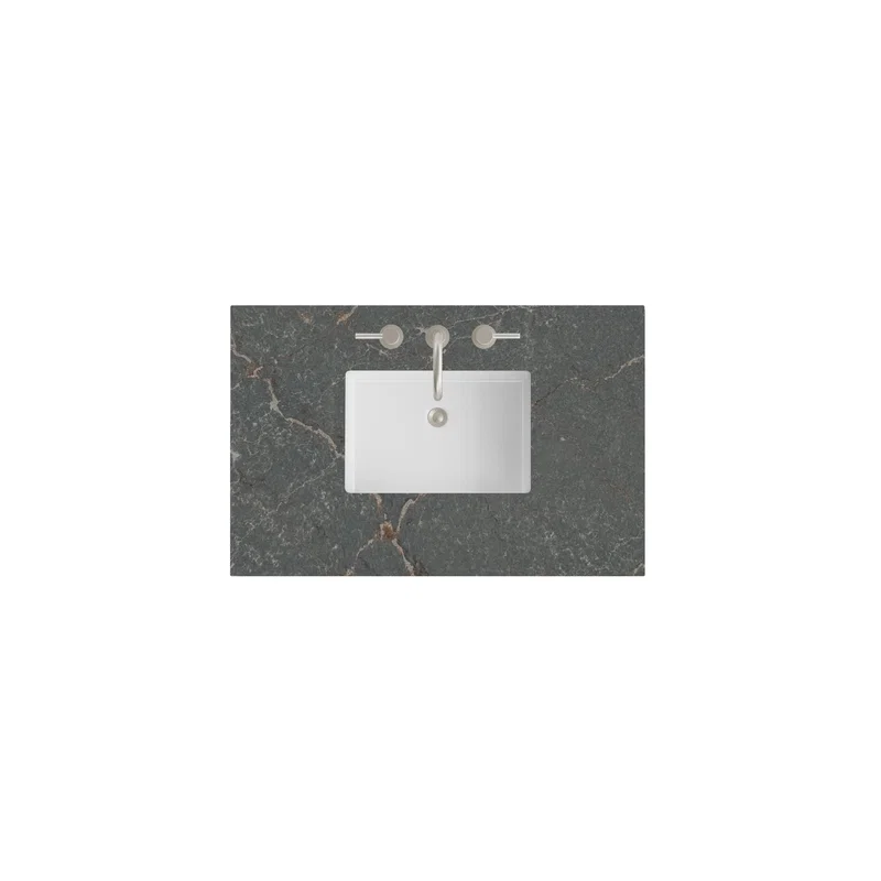 36" Single Top, 3 CM Parisien Bleu Silestone w/ Sink