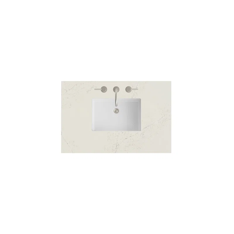 36" Single Top, 3CM Siberian Silestone w/ Sink