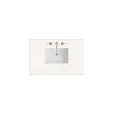 36" Single Top, 3 CM White Zeus Silestone w/ Sink