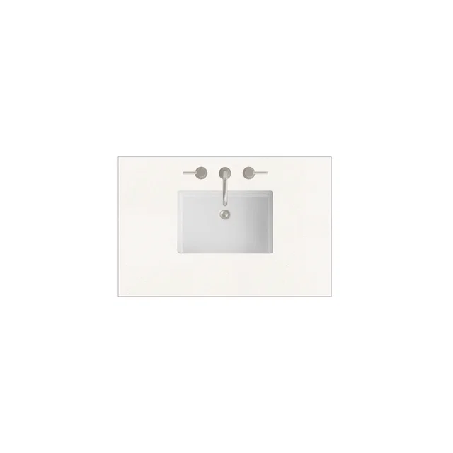 36" Single Top, 3 CM White Zeus Silestone w/ Sink