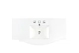 46" Single Top, 3 CM Silestone White Zeus Silestone