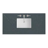 48" Single Top, 3 CM Charcoal Soapstone Silestone w/ Sink