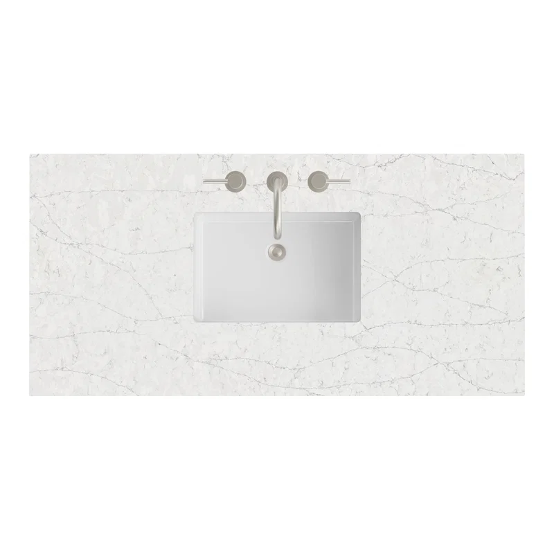48" Single Top, 3 CM Eternal Jasmine Pearl Silestone w/ Sink
