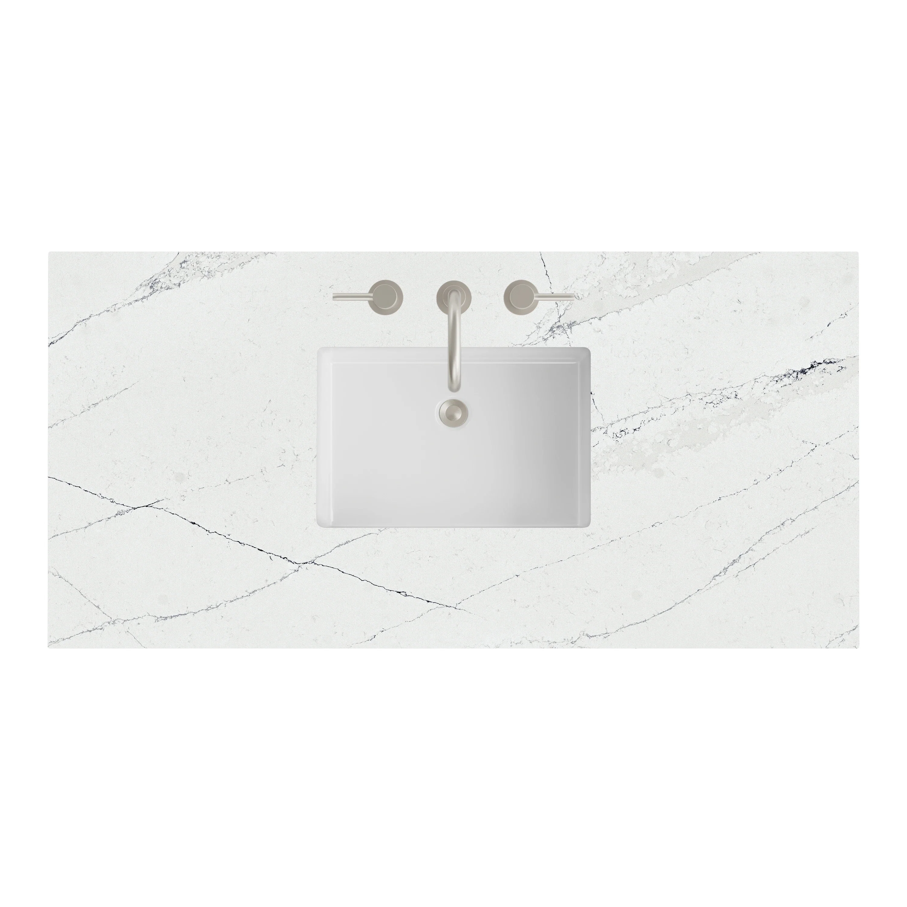 James Martin Vanities 48" Single Top, 3 CM Ethereal Noctis Silestone w/ Sink