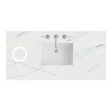48" Single Top, 3 CM Ethereal Noctis Silestone w/ Sink & FreePower Wireless Charger