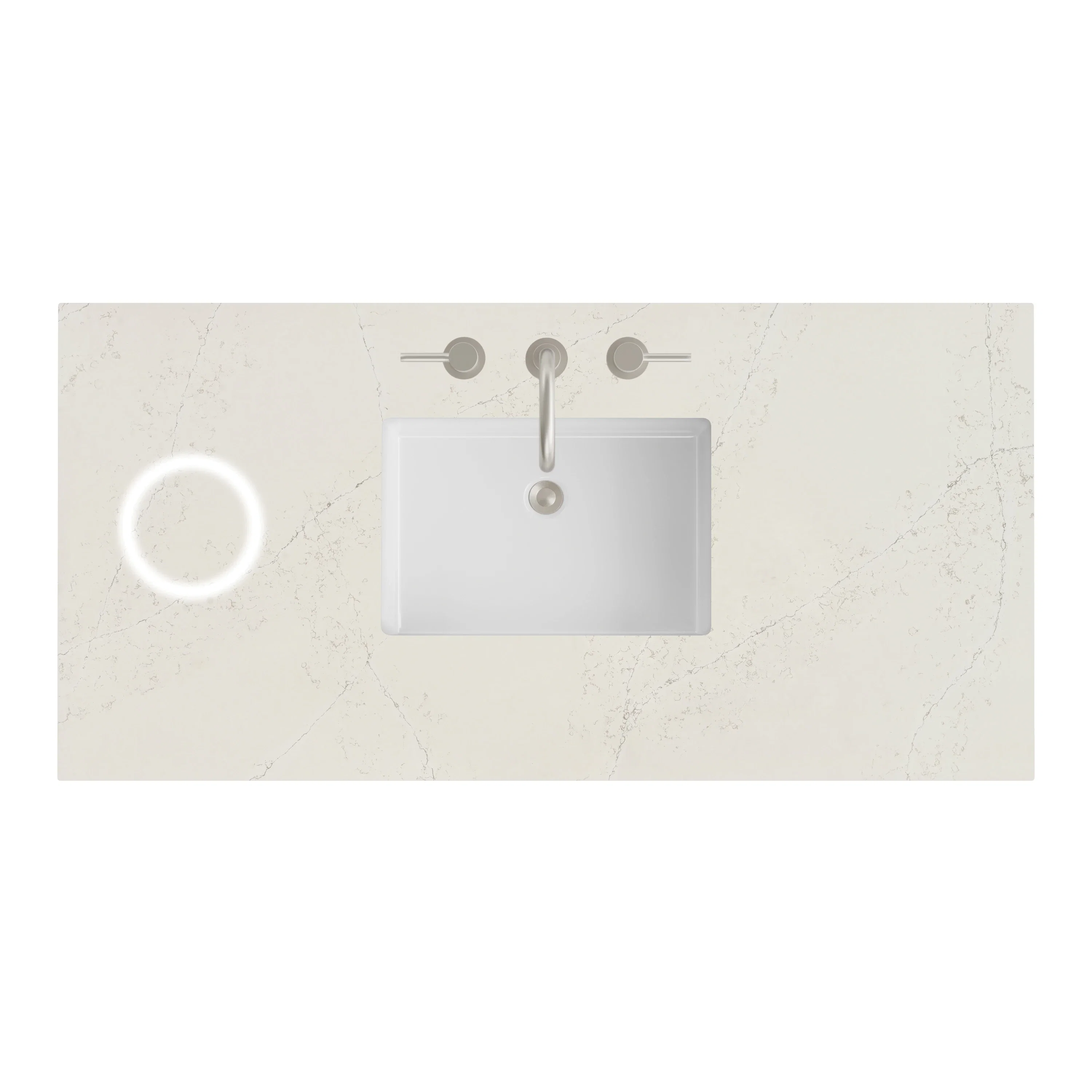 48" Single Top, 3CM Siberian Silestone w/ Sink & FreePower Wireless Charger
