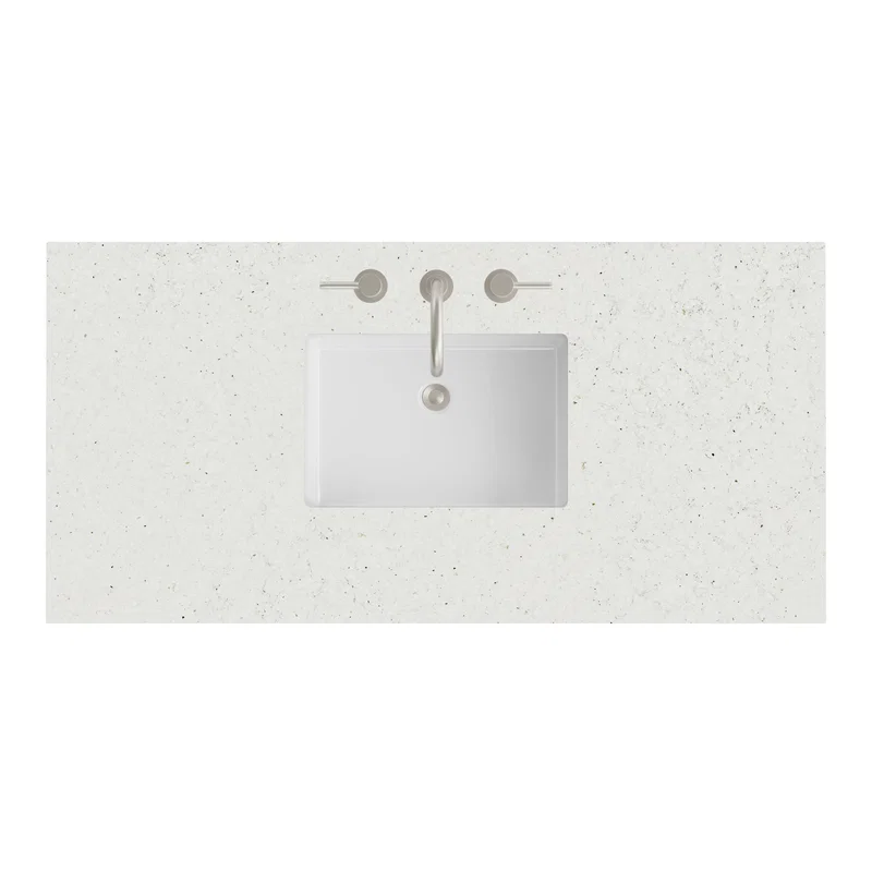 48" Single Top, 3 CM Lime Delight Silestone w/ Sink