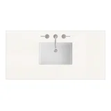 48" Single Top, 3 CM White Zeus Silestone w/ Sink