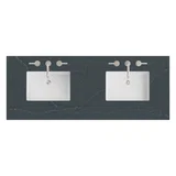 60" Double Top, 3 CM Charcoal Soapstone Silestone w/ Sink
