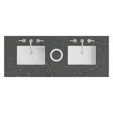 60" Double Top, 3 CM Parisien Bleu Silestone w/ Sink & FreePower Wireless Charger
