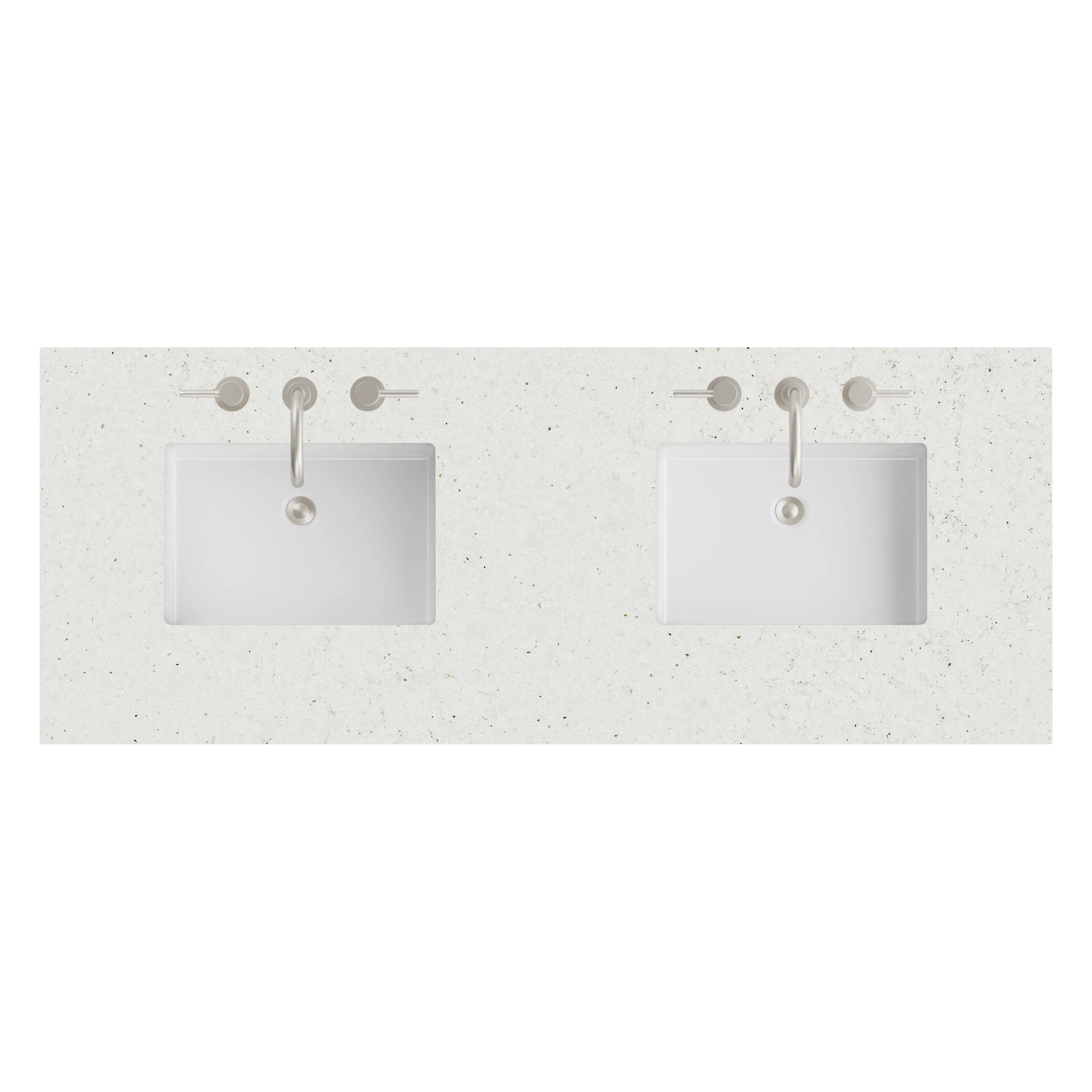 60" Double Top, 3 CM Lime Delight Silestone w/ Sink