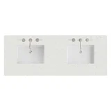60" Double Top, 3 CM Lime Delight Silestone w/ Sink
