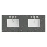 60" Double Top, 3 CM Parisien Bleu Silestone w/ Sink