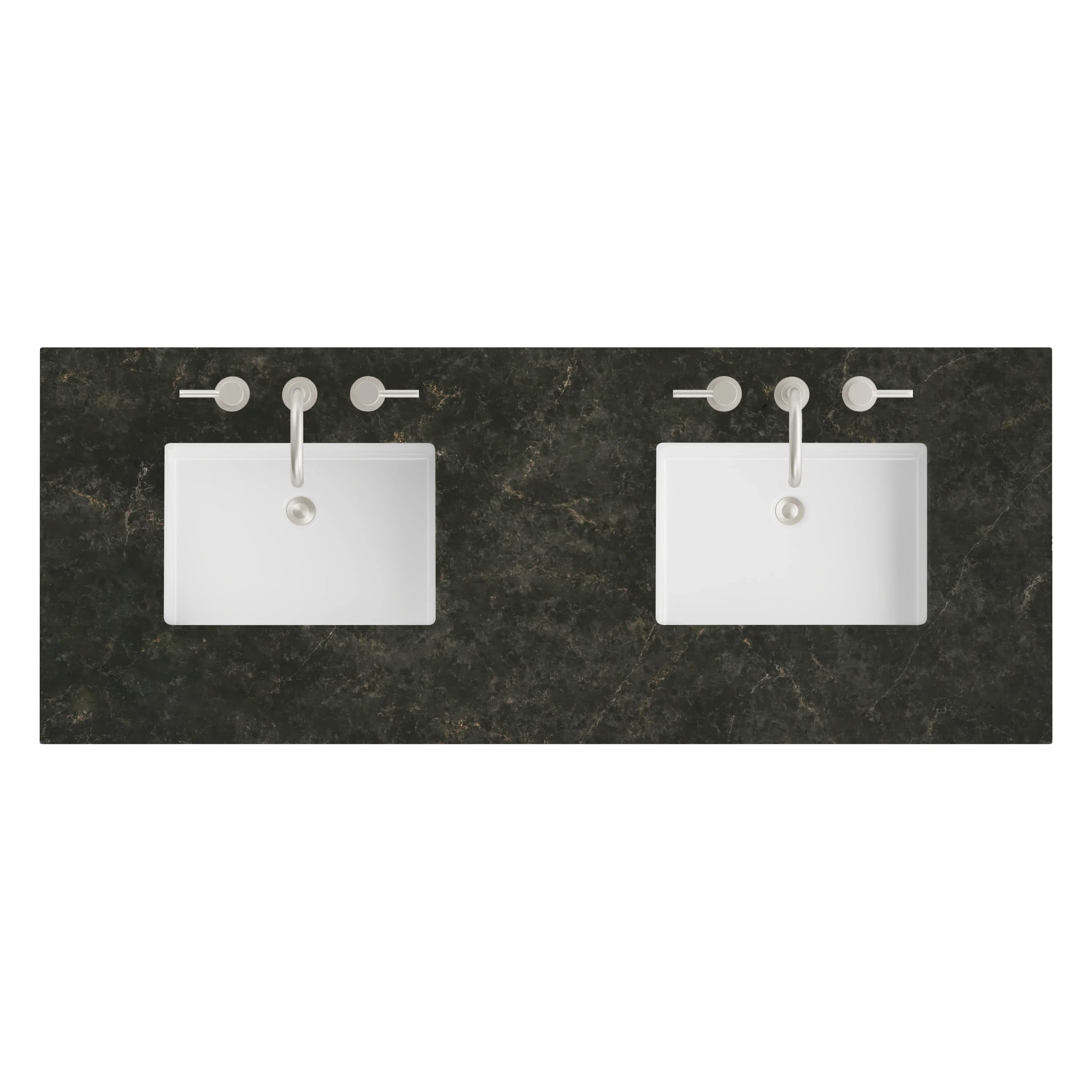 60" Double Top, 3CM Phantome Eclos w/ Sink