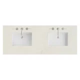 60" Double Top, 3CM Siberian Silestone w/ Sink
