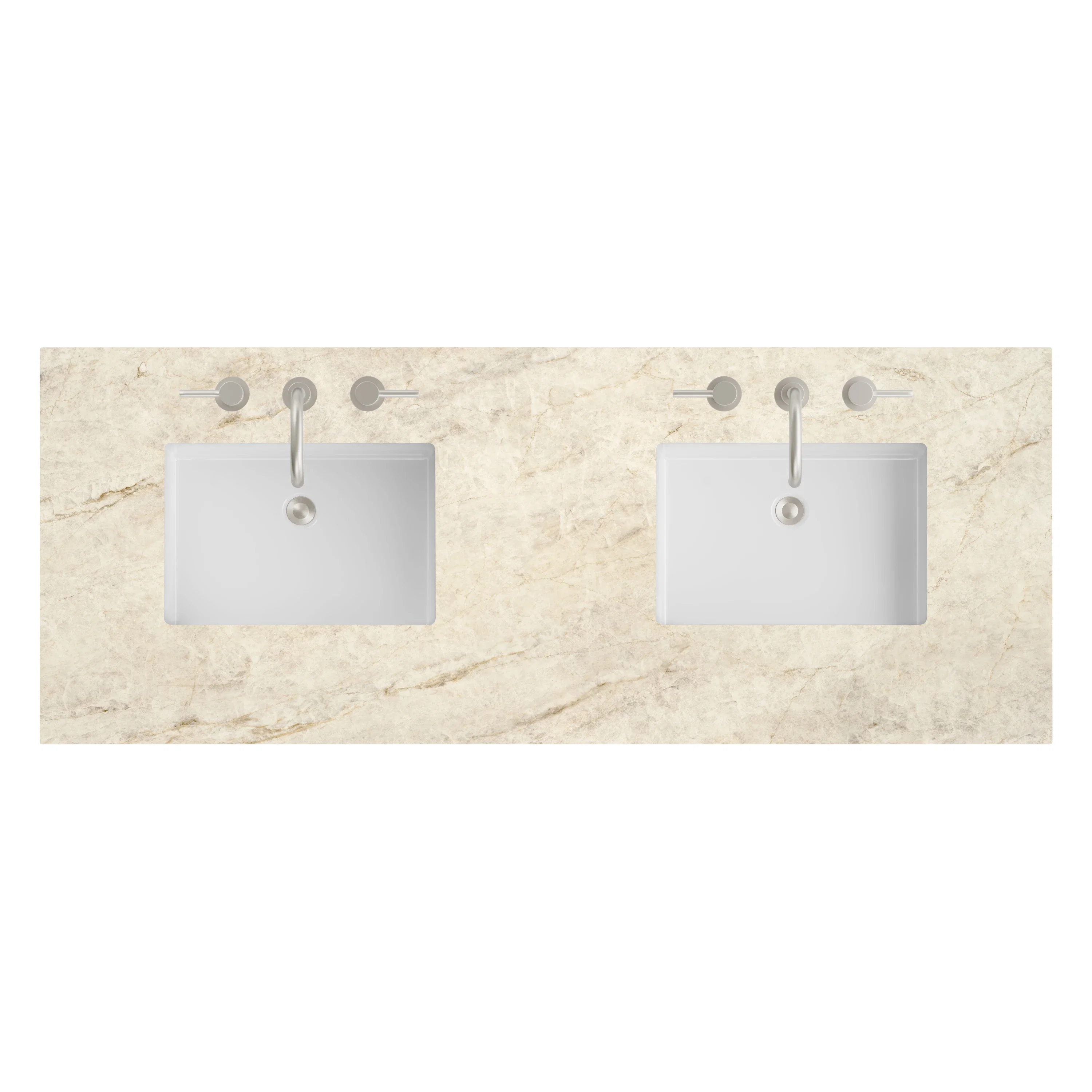 James Martin Vanities 60" Double Top, 3CM Tajnar Eclos w/ Sink