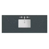 60" Single Top, 3 CM Charcoal Soapstone Silestone w/ Sink