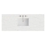 60" Single Top, 3 CM Eternal Jasmine Pearl Silestone w/ Sink