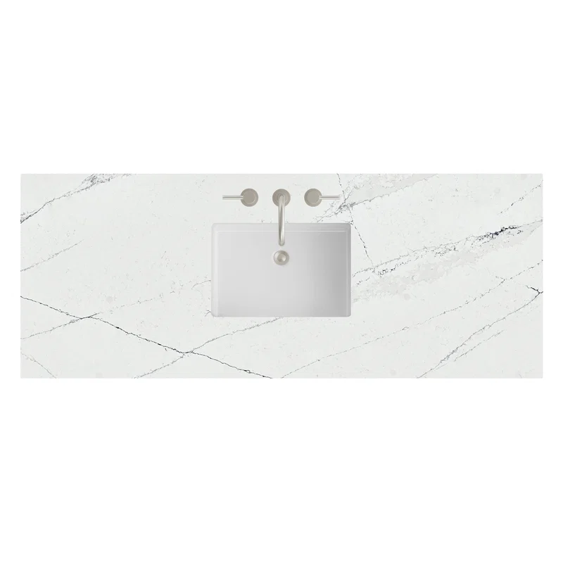 60" Single Top, 3 CM Ethereal Noctis Silestone w/ Sink