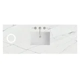 60" Single Top, 3 CM Ethereal Noctis Silestone w/ Sink & FreePower Wireless Charger