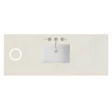 60" Single Top, 3CM Siberian Silestone w/ Sink & FreePower Wireless Charger