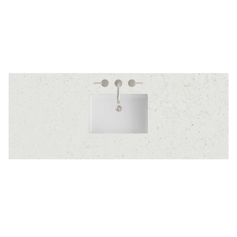 60" Single Top, 3 CM Lime Delight Silestone w/ Sink