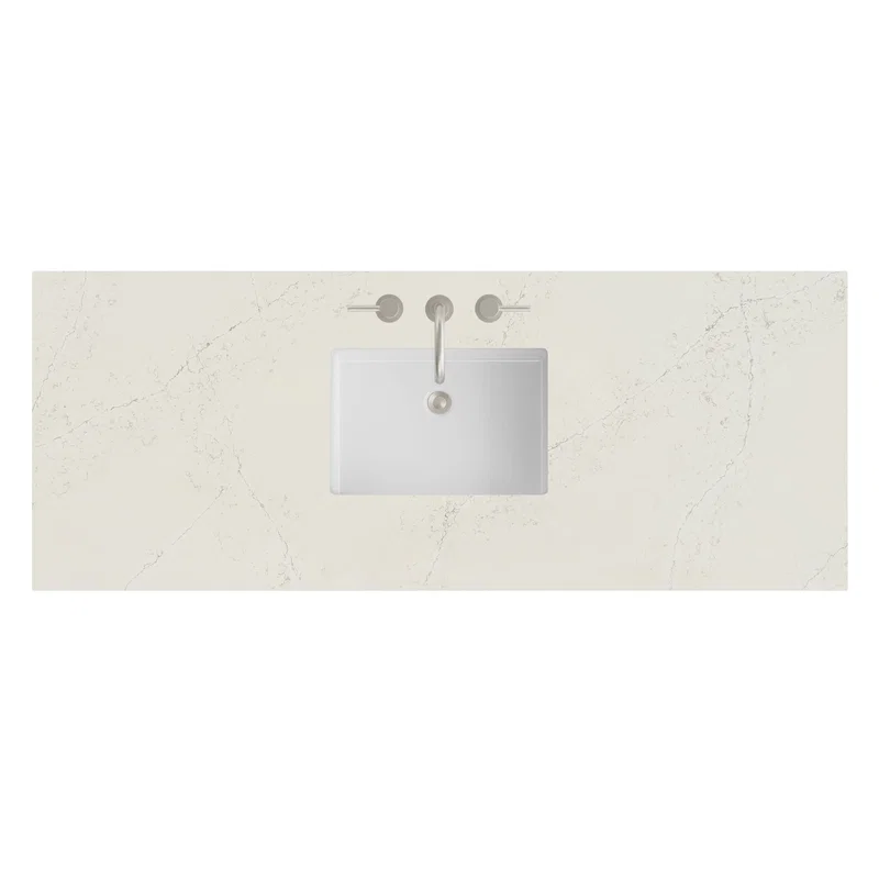 60" Single Top, 3CM Siberian Silestone w/ Sink
