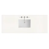 60" Single Top, 3 CM White Zeus Silestone w/ Sink