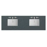72" Double Top, 3 CM Charcoal Soapstone Silestone w/ Sink