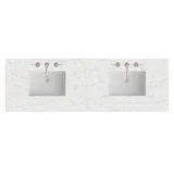 72" Double Top, 3 CM Eternal Jasmine Pearl Silestone w/ Sink