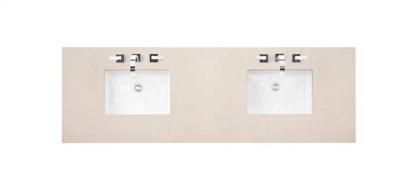 72" Double Top, 3 CM Eternal Marfil Silestone w/ Sink