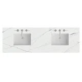 72" Double Top, 3 CM Ethereal Noctis Silestone w/ Sink
