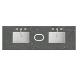 72" Double Top, 3 CM Parisien Bleu Silestone w/ Sink & FreePower Wireless Charger