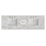 72" Double Top, 3 CM Victorian Silver Silestone w/ Sink & FreePower Wireless Charger